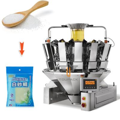 China Automatische vorgefertigte Taschenverpackungsmaschine Reißverschluss Stehbeutel Zuckergranulat Salz Reis Getreide Verpackungsmaschine zu verkaufen