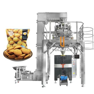 China Touch Screen Multihead Weigher Packing Machine For Egg Biscuit Cookie Standup Pouch for sale