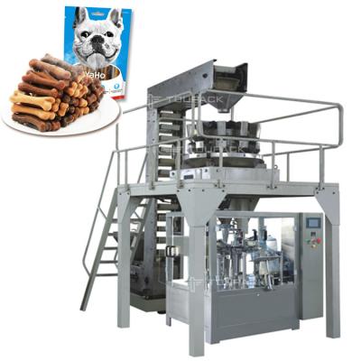 Chine Levez-vous Pouch Doypack Machine d'emballage Long biscuits glaçons Poids quantitatif et ligne d'emballage à vendre