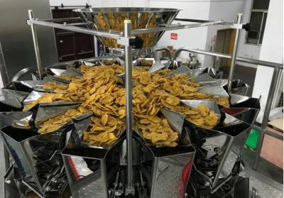China Automatic Banana Chips SS304 2.5L Fruit Multihead Weigher for sale