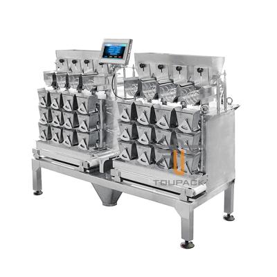 China Oily Food Three Layers 8 Head Sticky Material MultiHead Weigher for sale