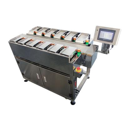 China 30WPM Vegetables Combination weigh Belt Scale PLC Control High Accuracy Grader for sale
