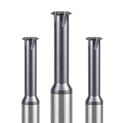 China CNC Solid Carbide Thread Milling Cutters , Black Single Tooth Thread Mill 55 Degree for sale