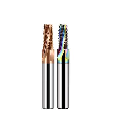 China 3/8 Carbide Thread Milling Cutter BSPT RC 55 Degree with bronze Nano Coating for sale