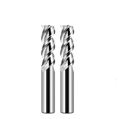 China 3 Flutes Flat End Mill Cutter Mirror Polishing Uncoated For Aluminum Machining for sale