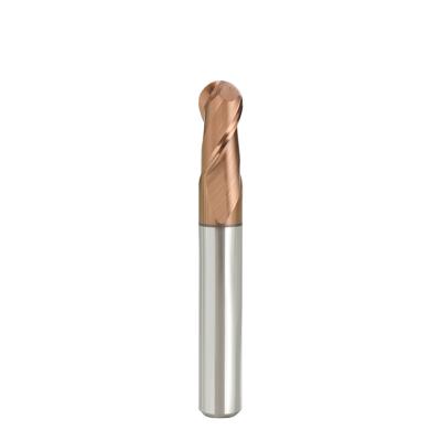 China HRC65 CNC Milling Solid Carbide Ball Nose End Mill For Hardened Steel for sale