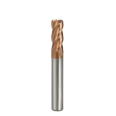 China Nano Coating HRC65 End Mill , 4 Flutes D4 Solid Carbide Milling Tools for sale