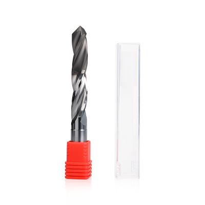 China Right Hand Cutting Carbide Drill Bits With Round Shank Titanium Nitride Coating for sale