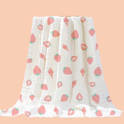 China 100%Cotton Printing Baby Swaddle Woven Women Leisure Casual 40S Three Layers Infants Cover Blanket Crepe Guze Fabric​ for sale