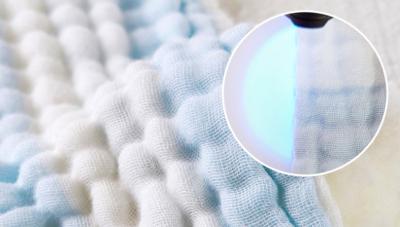 China Infants Grade Crepe Swaddle Gauze Fabric Three Layer Keep Warm for sale