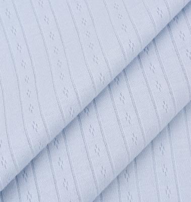 China Full Cotton Natural Gauze Fabric Material 200GSM Bar Jacquard Jersey for sale