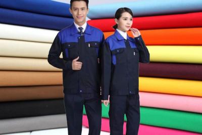 China Polyester Plain Weave Pearl Canvas Fabric 20% Viscose 23X23 88X54 260GSM Flight Attendant Costume en venta