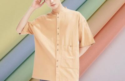 China Imitation Tencel Cotton Shirt Fabric Casual Clothes  40sX40s 185GSM High Fastness Solid Dyed à venda