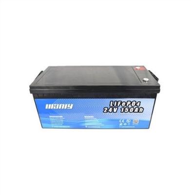 China Black 24V 150Ah Lithium Storage Batteries For Solar Power ROHS Certified for sale