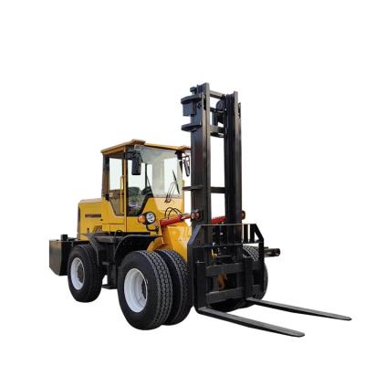 China 6000kg Hydraulic 98kw Compact Rough Terrain Forklift Manufacturers for sale