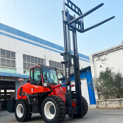 China Four Wheel Off Road Fork Truck 2000lbs Small Forklifts Types For Material Handling for sale