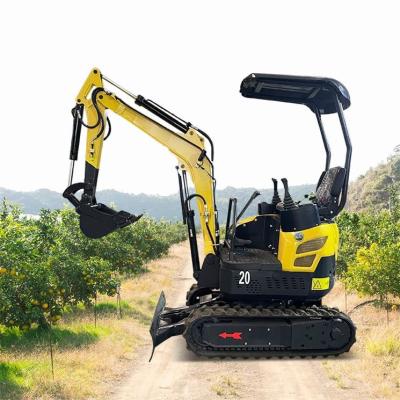 Chine Mini Excavator hydraulique agricole 20KW 2 Ton Mini Digger Equipment à vendre