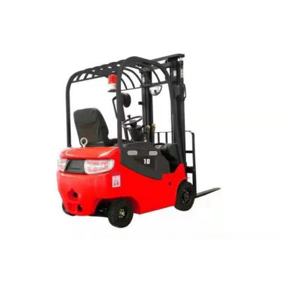 China 4 Wheel Electric Forklift Truck 1 Ton Red For Emergency Stop / Reverse Alarm for sale