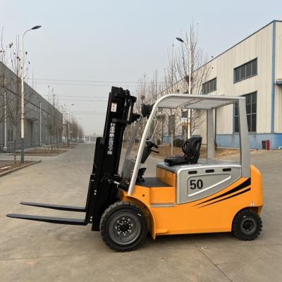 China Custom Mini Electric Forklift 5 Ton With Pneumatic Tyre Wheel for sale