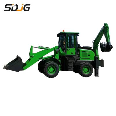 China 4x4 Wheel Drive 400kg-2.5ton Mini Tractor Backhoe Loader Towable With Snow Shovel for sale