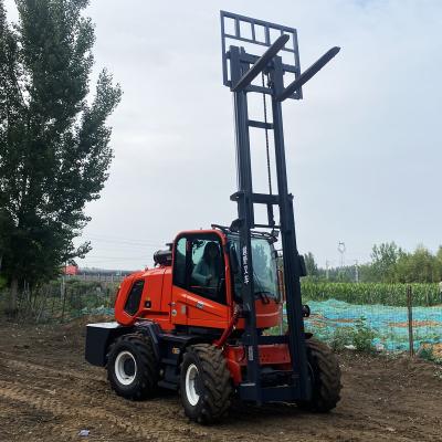 China Rough Terrain Telescopic Off Road Forklift 3m Small for sale