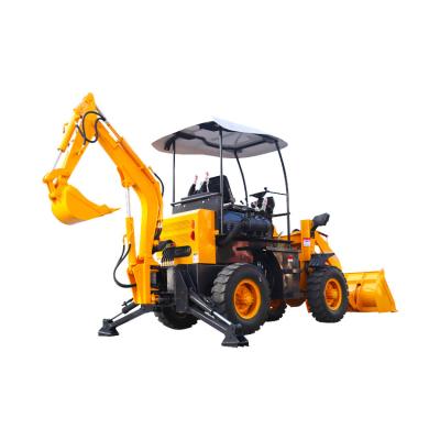 China Efficient 4x4 Mini Backhoe Loader Compact Tractor With Loader And Backhoe zu verkaufen