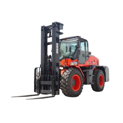 Cina China 3.5 4 5 6 7 Ton Forklift Off Road 4WD 4X4 All Rough Terrain Forklift Diesel Truck in vendita