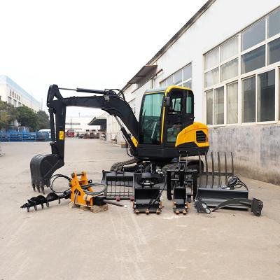 中国 Hydraulic Rubber Crawler Tracked Backhoe Bucket Mini Digger 4 Ton Mini Crawler Excavators 販売のため