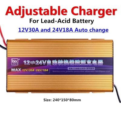 China Carregador de bateria 18A automático inteligente acidificado ao chumbo ajustável à venda