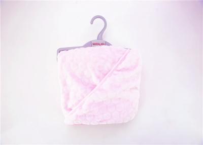 中国 100%のポリエステル赤ん坊は毛布のニットのフランネルの幼児のフード付きタオル240Gを包みます 販売のため
