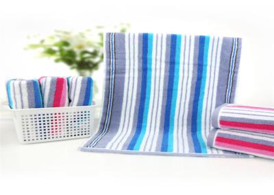 China 32 Strand Striped Baby Face Washers And Towels , Newborn Baby Towel High Density for sale