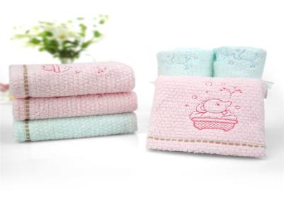 China No Fluorescent Agent Infant Baby Towels , Pink Soft Baby Face Cloths AZO Free for sale