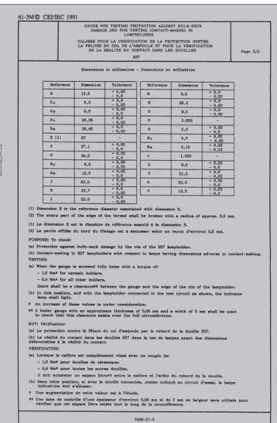 E27-7006-21-5 Gauge For Testing Protection Against Bulb-Neck Damage And For Testing Contact-Making In Lampholders