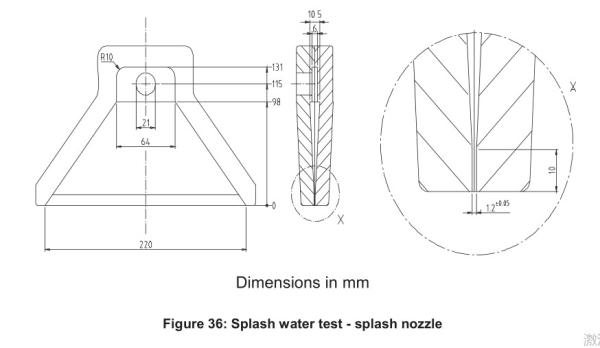 ISO 16750-4 Figure 4 Thermal Shock With Splash Water Tester IP Testing Equipment Stainless Steel Test Set Up For Splas