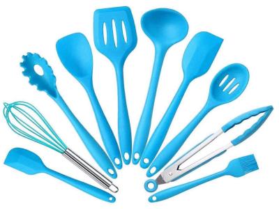 China 10 Pieces/Group Silicone Heat-Resistant Kitchen Cooking Utensils for sale