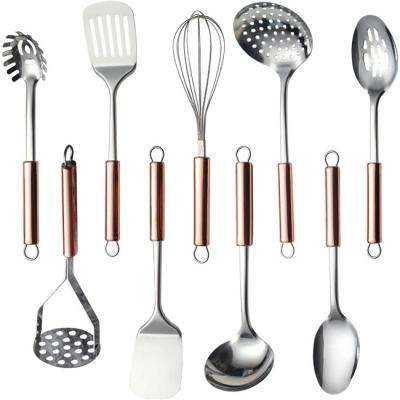 China Sustainable 304 Stainless Steel Cooking Utensil Set Kitchen Gadgets Cookware Set for sale