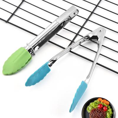 China LFGB Stainless Steel Food Clip Kitchen Multifunctional BBQ Bake Bread Steak Clip for sale