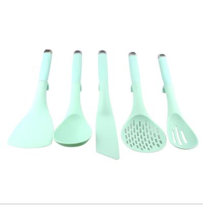 China Non Stick Silicone Cooking Utensils Kitchen Set 5 Pcs Of Scraper Shovel Spoon for sale