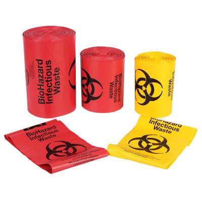 China Strong Resistant Biohazard Medical Infectious Plastic Waste Bag In Roll for sale