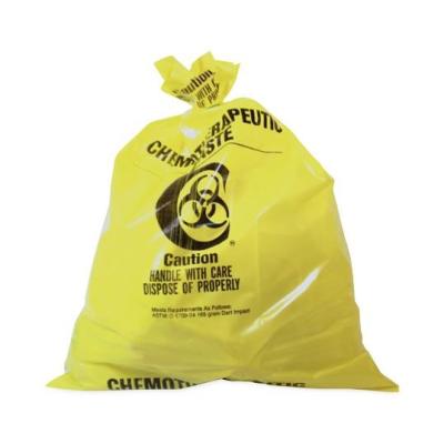 China LDPE 2 mil Strong Biohazard Yellow Healthcare Bags For Hospital for sale