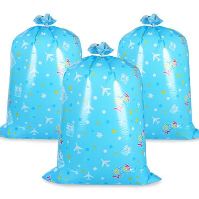China LDPE Blue Plane Giant Plastic Gift Sacks Heat Seal For Birthday for sale
