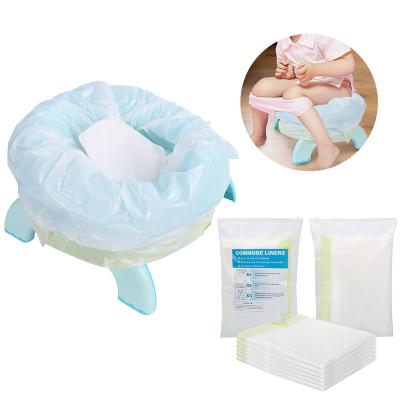 China Reizen Outdoor Kind Kleuter Potty Chair Liner Bags Absorberend Pad Geur slot Plastic Potty Refill Bags Draagbare Potty Line Te koop