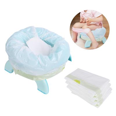China Customized Travel Potty Refill Bags With Absorbent Pads, Disposable Potty Chair Liners for sale