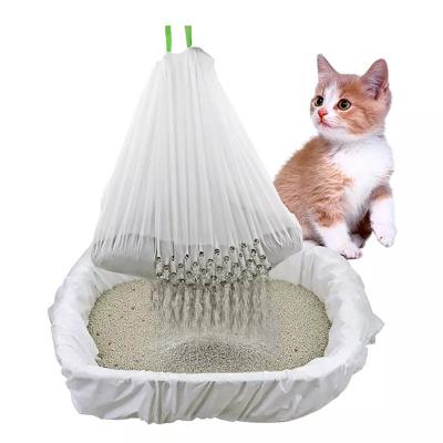 China Portable Biodegradable Cat Litter Tray Bags Printed Custom Plastic Liner Eco Friendly Roll for sale