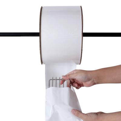 China Blanc avant, clair arrière, auto-emballage, polybags pré-ouverts pour les machines industrielles for sale