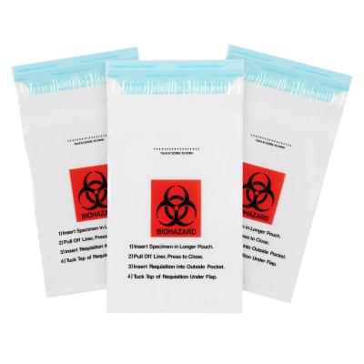China Saco de plástico médico claro Resealable do LDPE para o Biohazard do laboratório à venda