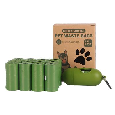 China Dark Green Roll Biodegradable Dog Poop Bag Customized Logo size for sale