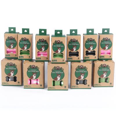 China Eco Frendly EPI PE Biodegradable Dog Poop Bag 15 Microns 8 Rolls for sale