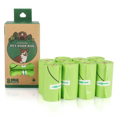China Compostable 0.015mm Biodegradable Dog Poop Bag One Color Printed for sale