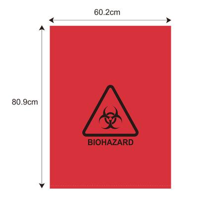 China Red Thickness 39 micron Specimen Transport Bags Hospital Biohazard for sale